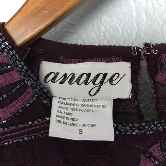 Anage Vintage Womens Beaded Blouse Top Size Small - Picture 2 of 8